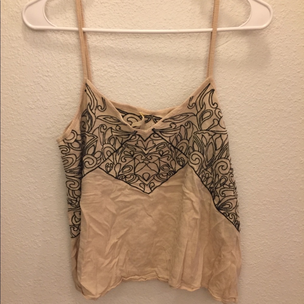 Embroidered Flowy Tank